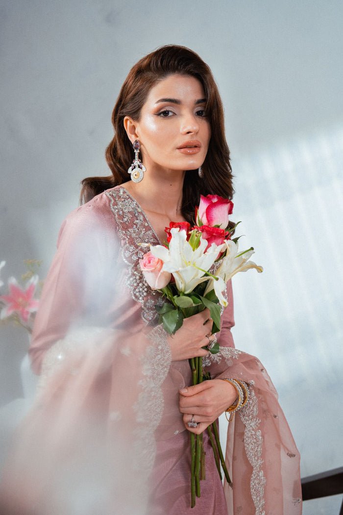 Enzo | Soiree Luxury Pret | Maison Rosé-Brand:Enzo-Type:Ladies Clothes-Tea Pink - House of Maryam- Buy in UK, USA