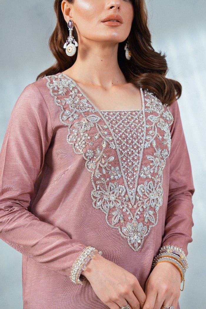 Enzo | Soiree Luxury Pret | Maison Rosé-Brand:Enzo-Type:Ladies Clothes-Tea Pink - House of Maryam- Buy in UK, USA