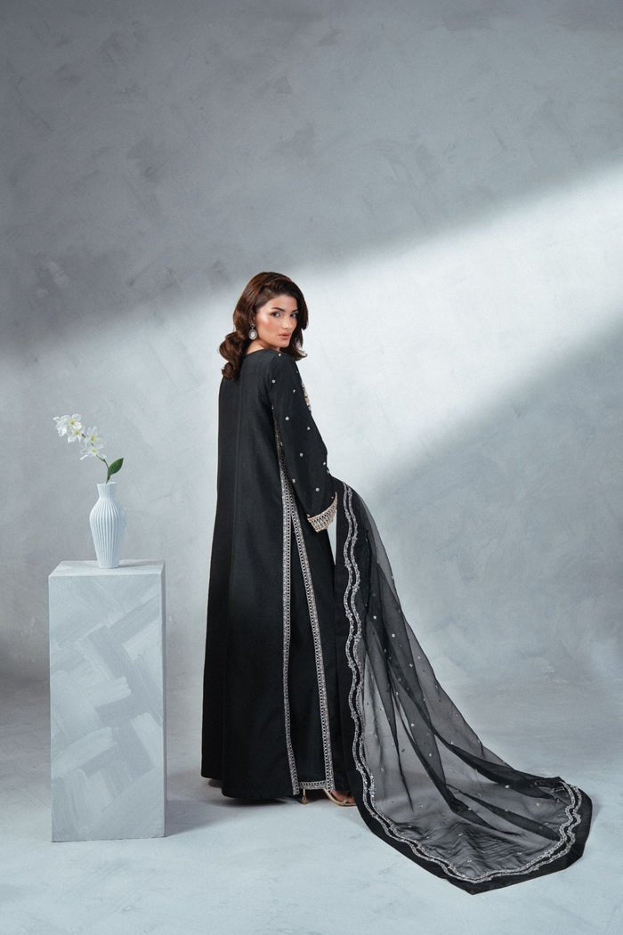 Enzo | Soiree Luxury Pret | Olen-Brand:Enzo-Type:Ladies Clothes-Black - House of Maryam- Buy in UK, USA