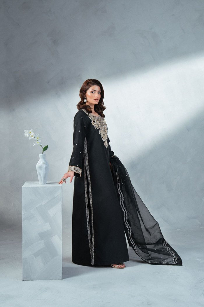 Enzo | Soiree Luxury Pret | Olen-Brand:Enzo-Type:Ladies Clothes-Black - House of Maryam- Buy in UK, USA