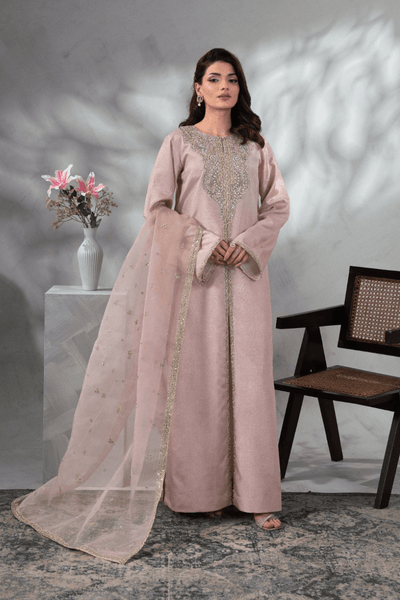 Enzo | Soiree Luxury Pret | Plush Perle-Brand:Enzo-Type:Ladies Clothes-Mauve - House of Maryam- Buy in UK, USA