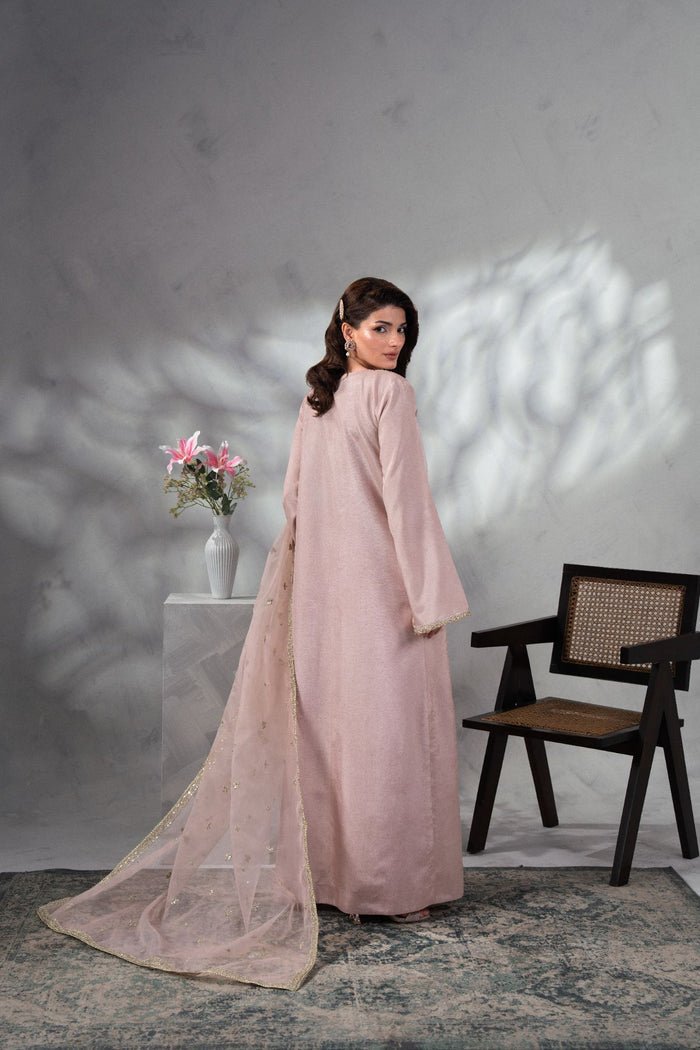 Enzo | Soiree Luxury Pret | Plush Perle-Brand:Enzo-Type:Ladies Clothes-Mauve - House of Maryam- Buy in UK, USA
