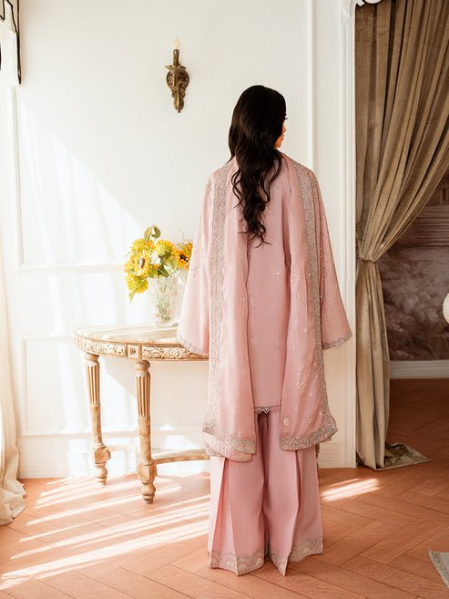 Epoque | Elysia Luxury Pret | Aura-Brand:Epoque-Type:Ladies Clothes-Light Pink-Korean Silk-House of Maryam- Buy in UK, USA