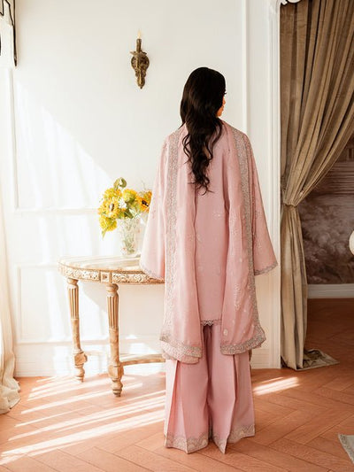 Epoque | Elysia Luxury Pret | Aura-Brand:Epoque-Type:Ladies Clothes-Light Pink-Korean Silk-House of Maryam- Buy in UK, USA