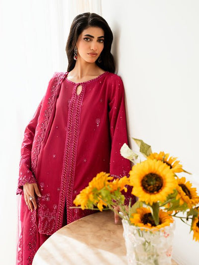 Epoque | Elysia Luxury Pret | Lyra-Brand:Epoque-Type:Ladies Clothes-Shocking Pink-Korean Silk-House of Maryam- Buy in UK, USA