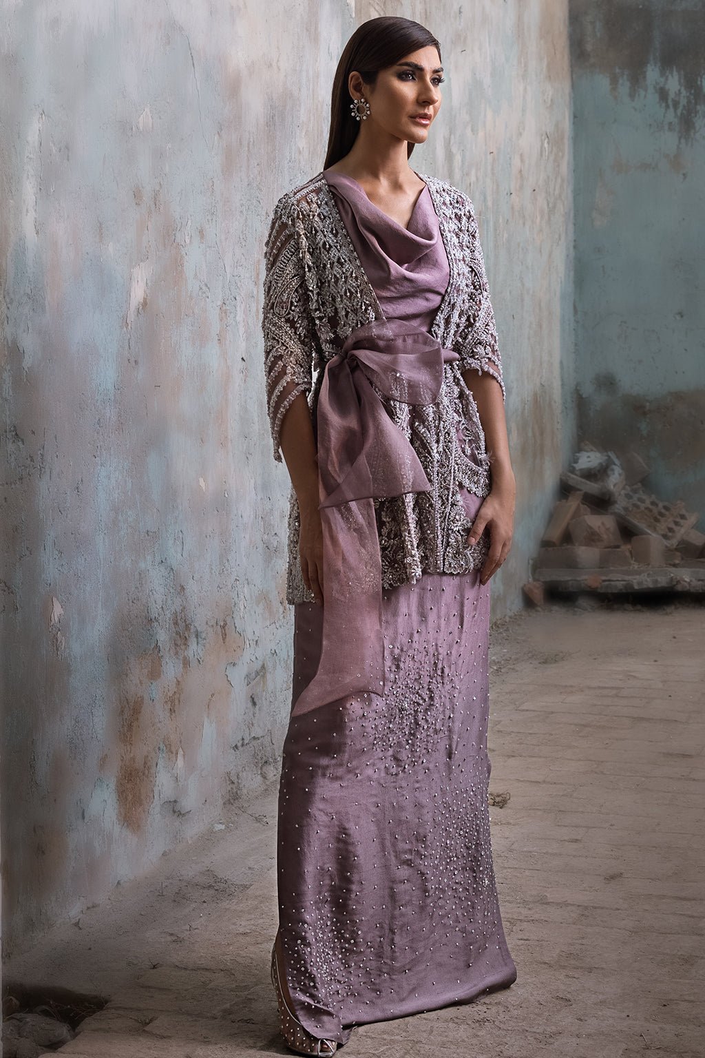 Erum Khan | Dazzling Fiesta | Iris-Brand:Erum Khan-Type:Ladies Clothes-Lilac - House of Maryam- Buy in UK, USA