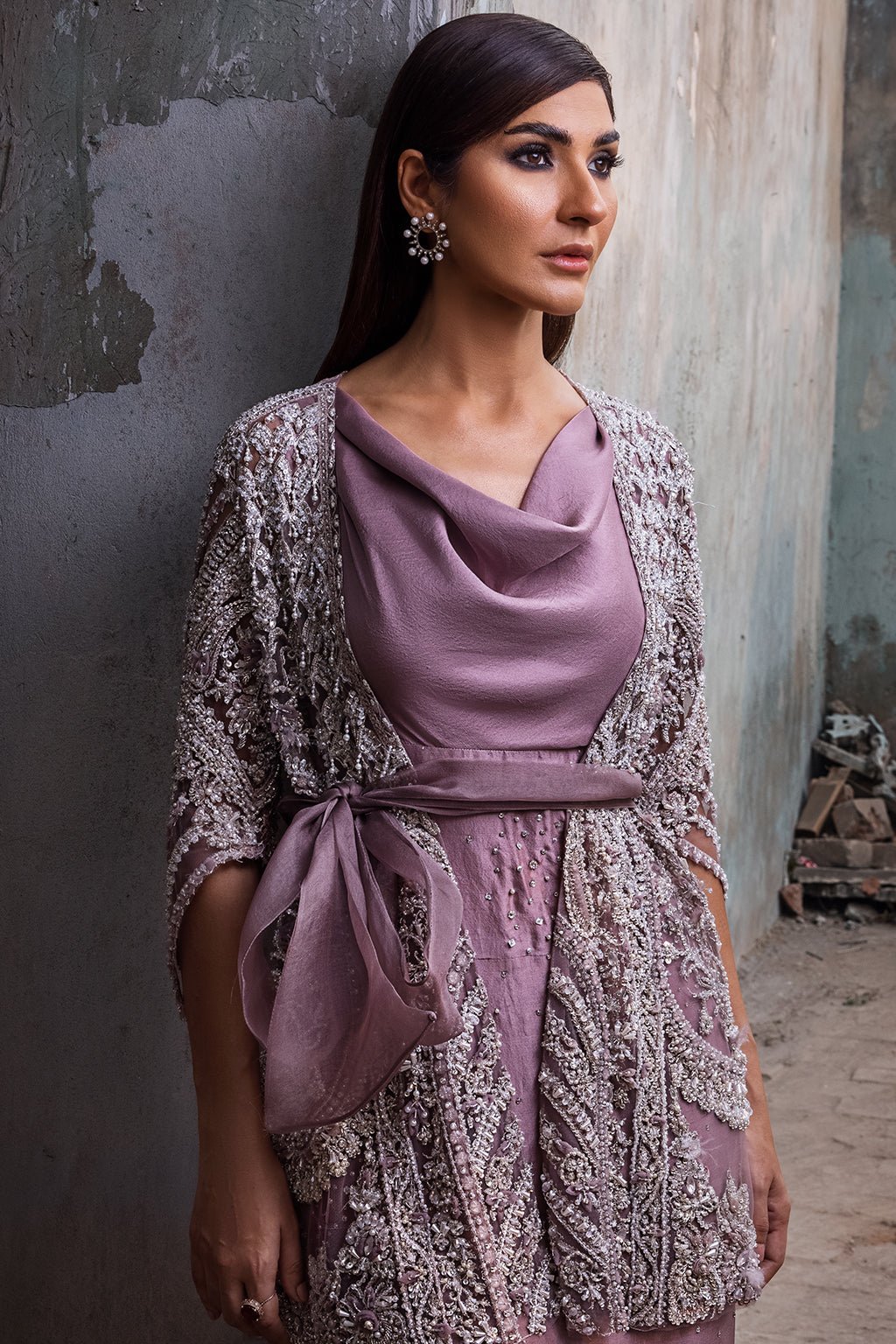 Erum Khan | Dazzling Fiesta | Iris-Brand:Erum Khan-Type:Ladies Clothes-Lilac - House of Maryam- Buy in UK, USA