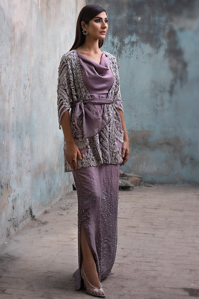 Erum Khan | Dazzling Fiesta | Iris-Brand:Erum Khan-Type:Ladies Clothes-Lilac - House of Maryam- Buy in UK, USA