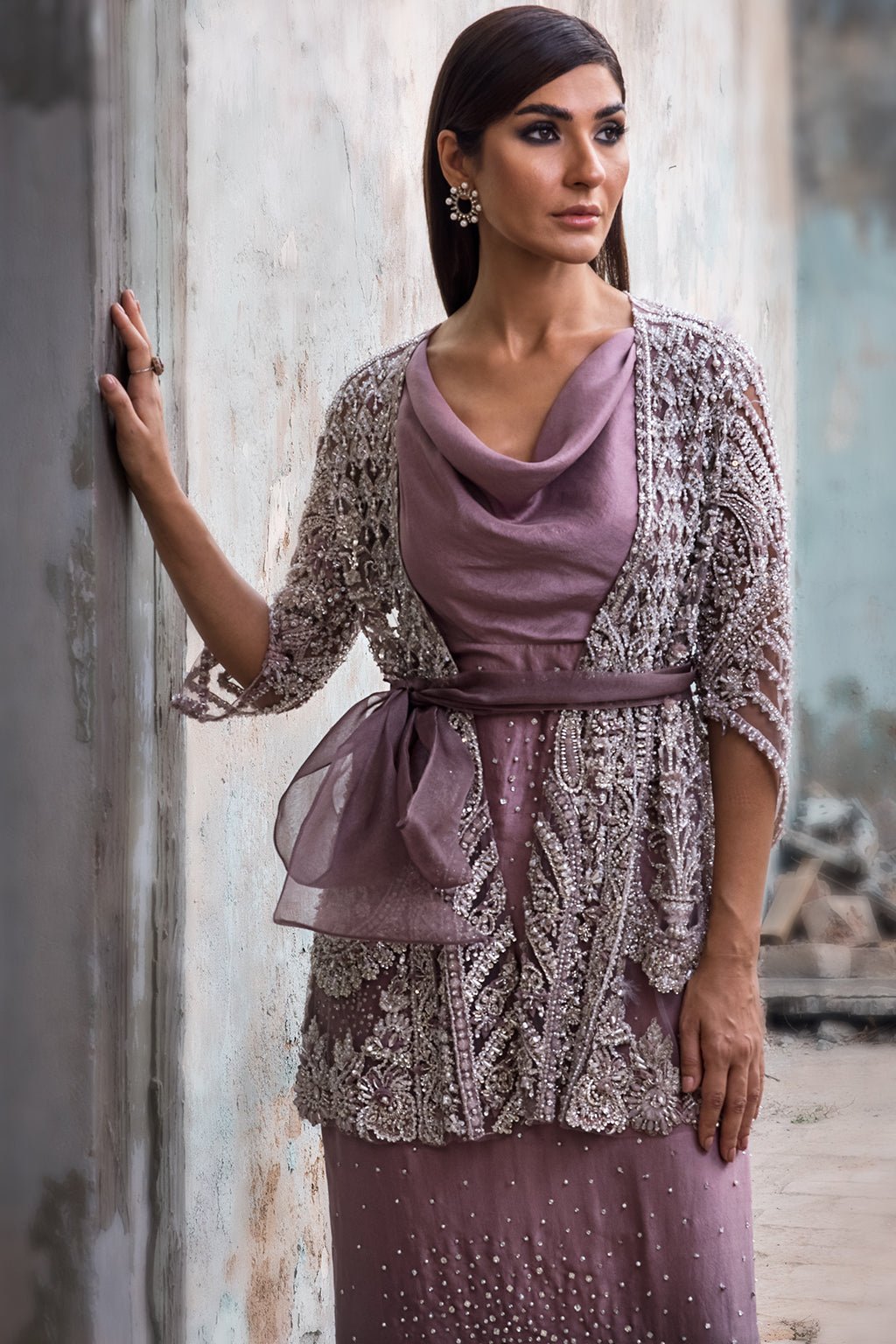 Erum Khan | Dazzling Fiesta | Iris-Brand:Erum Khan-Type:Ladies Clothes-Lilac - House of Maryam- Buy in UK, USA