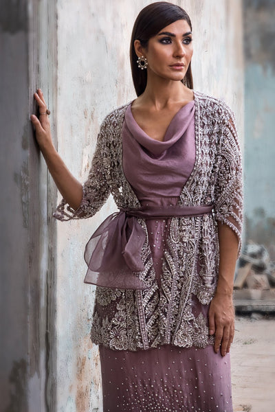 Erum Khan | Dazzling Fiesta | Iris-Brand:Erum Khan-Type:Ladies Clothes-Lilac - House of Maryam- Buy in UK, USA