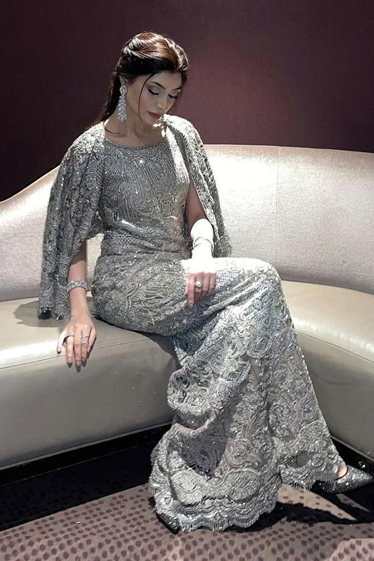 Erum Khan | Dazzling Fiesta | Stella-Brand:Erum Khan-Type:Ladies Clothes-Gray - House of Maryam- Buy in UK, USA