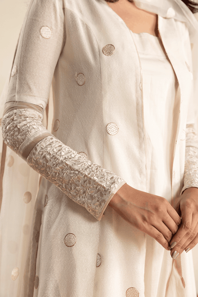 Erum Khan | Intezar e Eid | Dilkashi-Brand:Erum Khan-Type:Ladies Clothes-Ivory-Karandi-House of Maryam- Buy in UK, USA