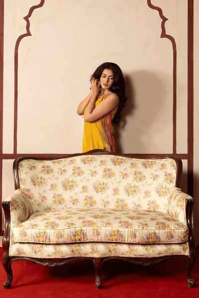 Erum Khan | Intezar e Eid | Naqsh-Brand:Erum Khan-Type:Ladies Clothes-Lime Yellow-Silk-House of Maryam- Buy in UK, USA
