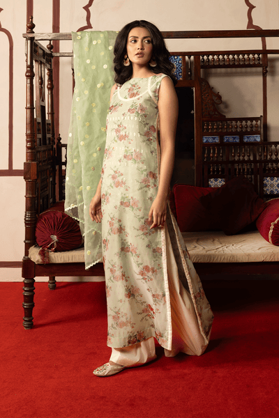 Erum Khan | Intezar e Eid | Rimjhim-Brand:Erum Khan-Type:Ladies Clothes-Mint-Organza-House of Maryam- Buy in UK, USA