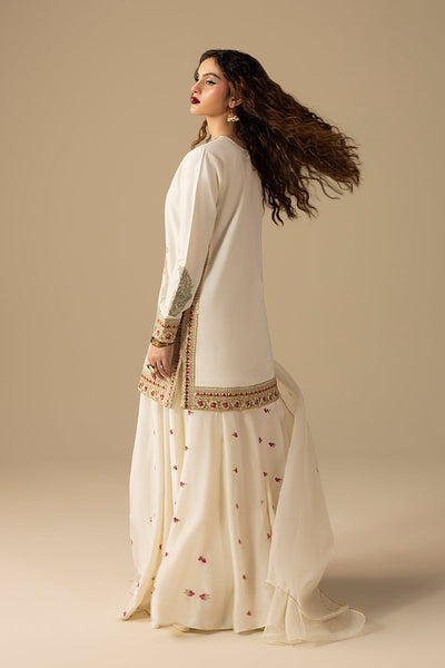 Erum Khan | Lillia Summer Edit | Dream Dust-Brand:Erum Khan-Type:Ladies Clothes-Off White-Raw Silk-House of Maryam- Buy in UK, USA