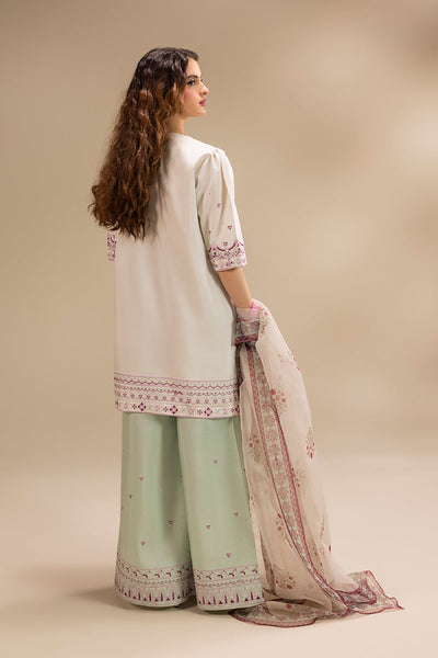 Erum Khan | Lillia Summer Edit | Pearl Blush-Brand:Erum Khan-Type:Ladies Clothes-Off White-Korean Silk-House of Maryam- Buy in UK, USA
