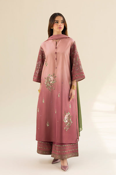 Erum Khan | Lillia Summer Edit | Vintage Rose-Brand:Erum Khan-Type:Ladies Clothes-Tea Pink-Tassle Silk-House of Maryam- Buy in UK, USA