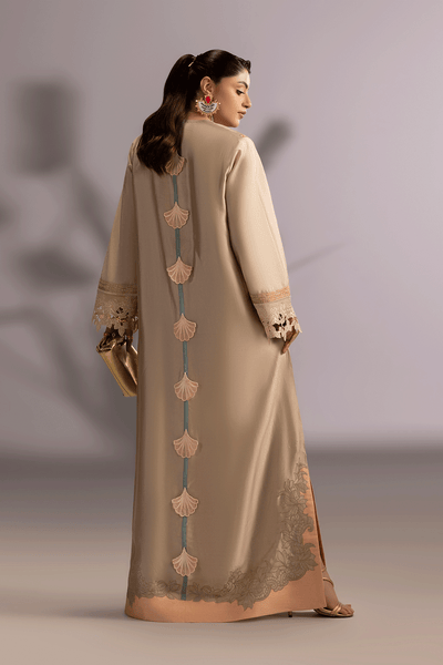 Erum Khan | Summer Whisper | Golden Crown-Brand:Erum Khan-Type:Ladies Clothes-Gold-Silk-House of Maryam- Buy in UK, USA