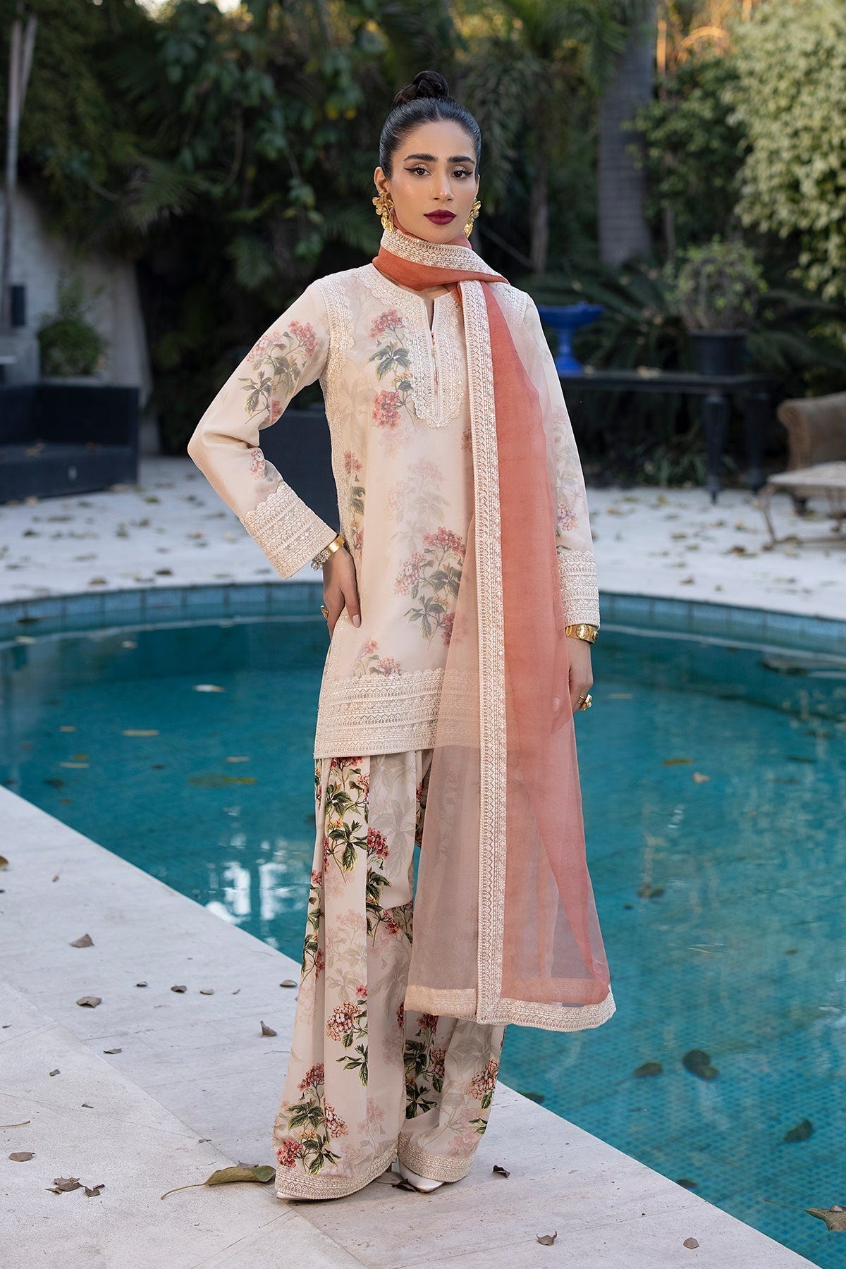 Erum Khan | Shahzeen Eid Collection | FLAMINGO -  Erum Khan Formal - Original Designer Dress - House of Maryam