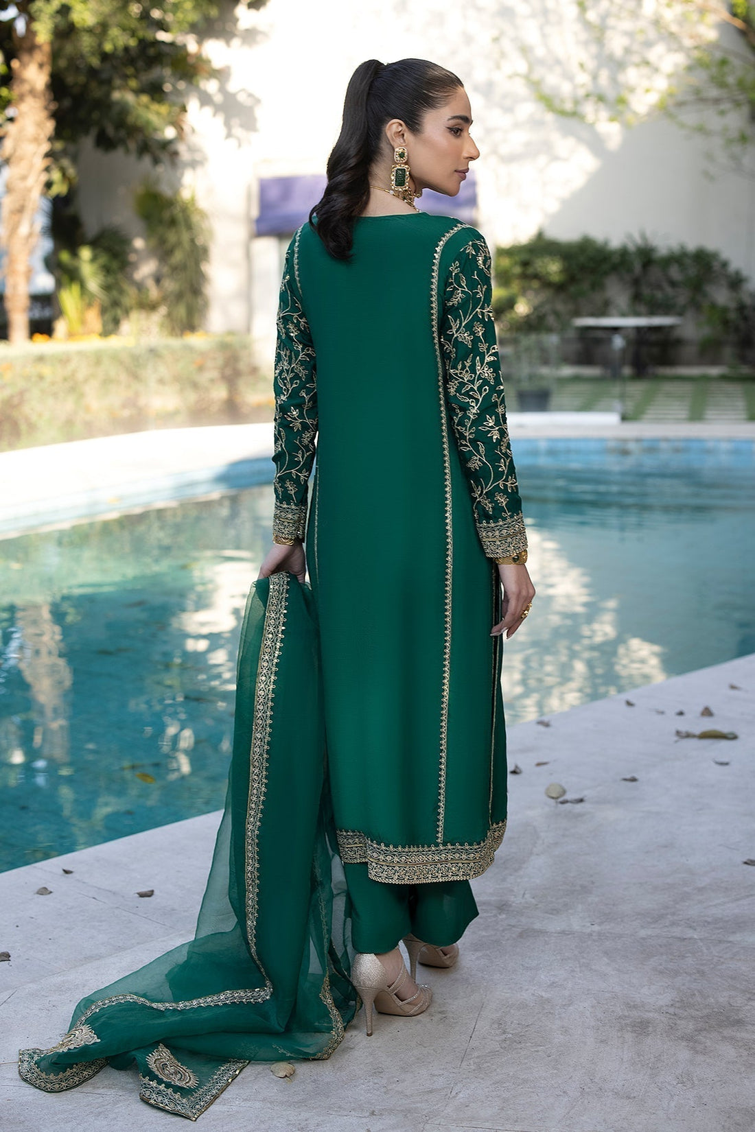 Erum Khan | Shahzeen Eid Collection | PEACOCK by Designer Erum Khan - House of Maryam - Pakistani Designer Ethnic Wear in {{ shop.shopifyCountryName }}