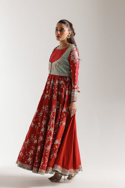 Ethnc | Luxe Boutique | Embroidered Dress (E0954/104/808)-Brand:Ethnc-Type:Boutique-Peanut - House of Maryam- Buy in UK, USA
