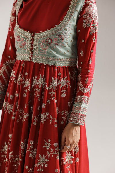 Ethnc | Luxe Boutique | Embroidered Dress (E0954/104/808)-Brand:Ethnc-Type:Boutique-Peanut - House of Maryam- Buy in UK, USA