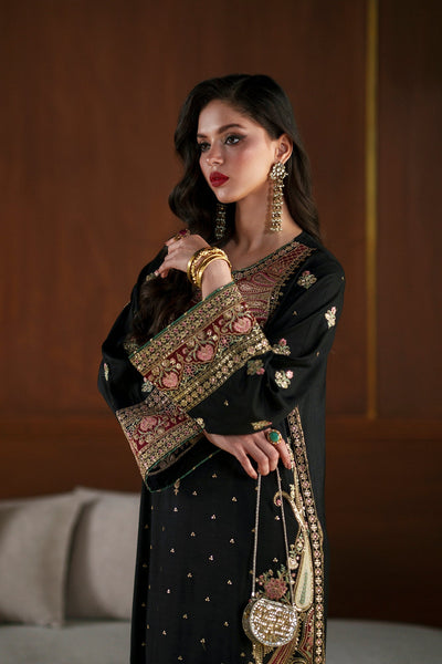 Ethnc | Luxe Boutique | Embroidered Kaftan (E1098/104/902)-Brand:Ethnc-Type:Boutique-Jet Black - House of Maryam- Buy in UK, USA