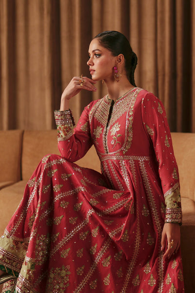 Ethnc | Luxe Boutique | Embroidered Pishwas (E1026/104/313)-Brand:Ethnc-Type:Boutique-Baby Coral - House of Maryam- Buy in UK, USA