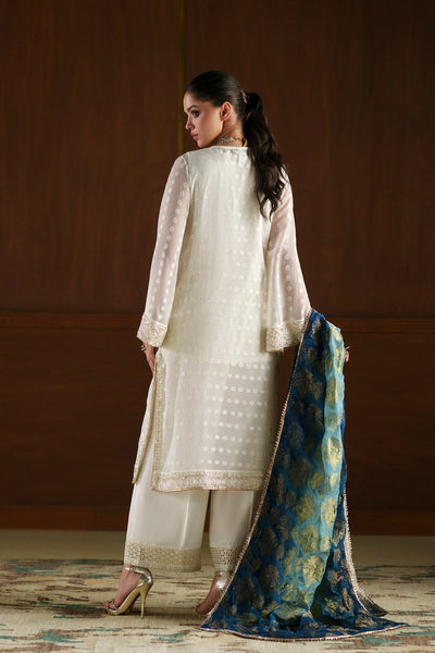 Ethnc | Luxe Boutique | Embroidered Suit (E0785/104/001)-Brand:Ethnc-Type:Boutique-White - House of Maryam- Buy in UK, USA