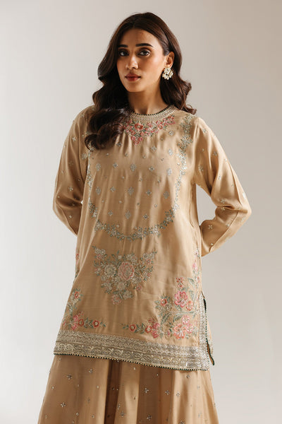 Ethnc | Luxe Boutique | Embroidered Suit (E0926/104/113)-Brand:Ethnc-Type:Boutique-Beige - House of Maryam- Buy in UK, USA