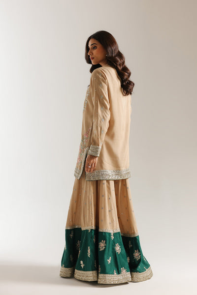 Ethnc | Luxe Boutique | Embroidered Suit (E0926/104/113)-Brand:Ethnc-Type:Boutique-Beige - House of Maryam- Buy in UK, USA