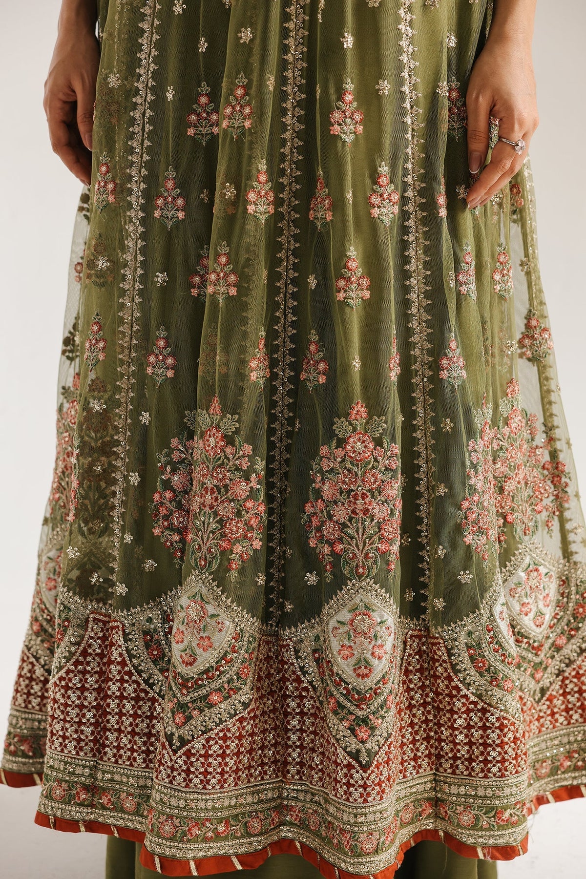 Ethnc | Luxe Boutique | Embroidered Suit (E0927/104/721)-Brand:Ethnc-Type:Boutique-Pastel Green - House of Maryam- Buy in UK, USA