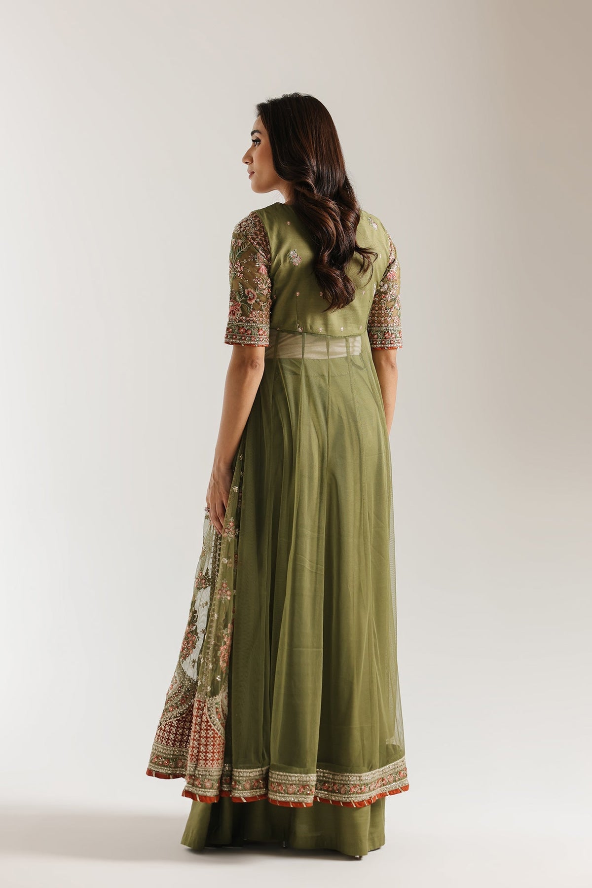 Ethnc | Luxe Boutique | Embroidered Suit (E0927/104/721)-Brand:Ethnc-Type:Boutique-Pastel Green - House of Maryam- Buy in UK, USA