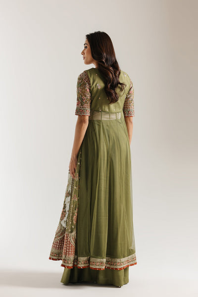 Ethnc | Luxe Boutique | Embroidered Suit (E0927/104/721)-Brand:Ethnc-Type:Boutique-Pastel Green - House of Maryam- Buy in UK, USA