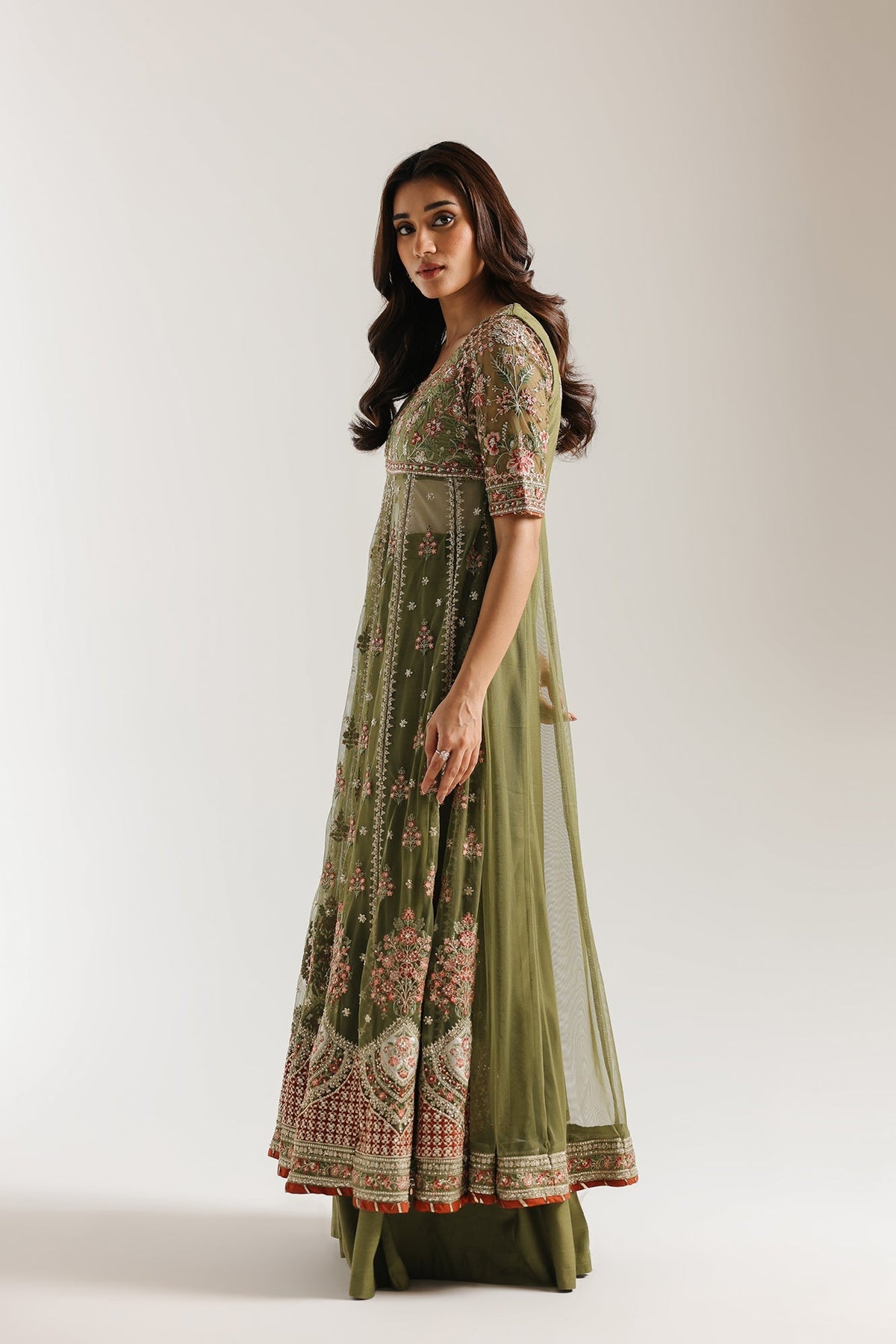 Ethnc | Luxe Boutique | Embroidered Suit (E0927/104/721)-Brand:Ethnc-Type:Boutique-Pastel Green - House of Maryam- Buy in UK, USA