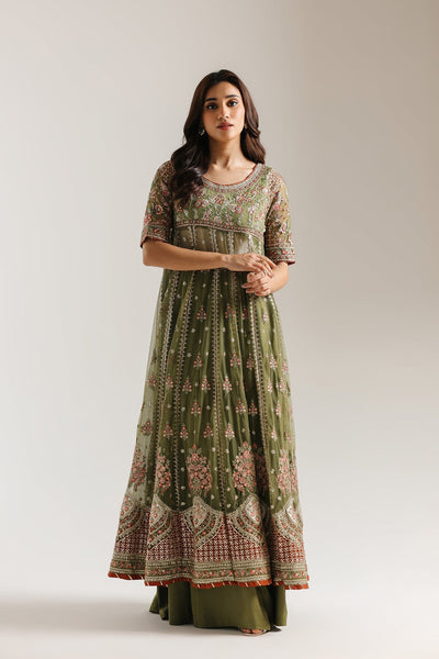 Ethnc | Luxe Boutique | Embroidered Suit (E0927/104/721)-Brand:Ethnc-Type:Boutique-Pastel Green - House of Maryam- Buy in UK, USA