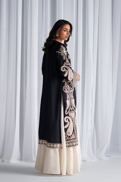Ethnc | Luxe Boutique | Embroidered Suit (E0943/104/901)-Brand:Ethnc-Type:Boutique-Black - House of Maryam- Buy in UK, USA