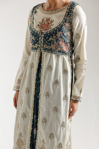 Ethnc | Luxe Boutique | Embroidered Suit (E0953/104/129)-Brand:Ethnc-Type:Boutique-Pale Green - House of Maryam- Buy in UK, USA
