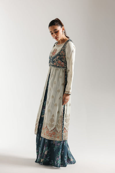 Ethnc | Luxe Boutique | Embroidered Suit (E0953/104/129)-Brand:Ethnc-Type:Boutique-Pale Green - House of Maryam- Buy in UK, USA