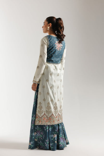 Ethnc | Luxe Boutique | Embroidered Suit (E0953/104/129)-Brand:Ethnc-Type:Boutique-Pale Green - House of Maryam- Buy in UK, USA