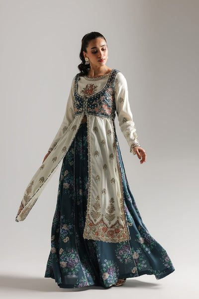 Ethnc | Luxe Boutique | Embroidered Suit (E0953/104/129)-Brand:Ethnc-Type:Boutique-Pale Green - House of Maryam- Buy in UK, USA