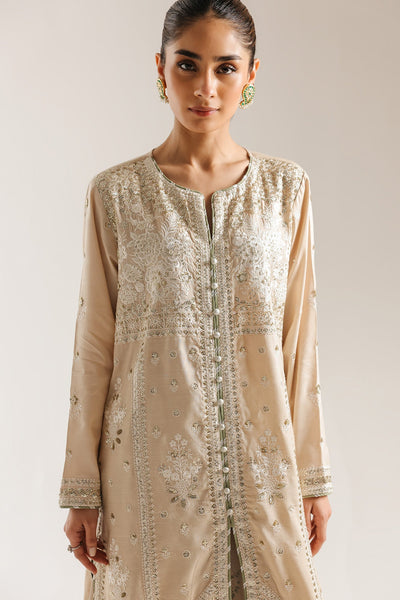 Ethnc | Luxe Boutique | Embroidered Suit (E0961/104/006)-Brand:Ethnc-Type:Boutique-Antique White - House of Maryam- Buy in UK, USA
