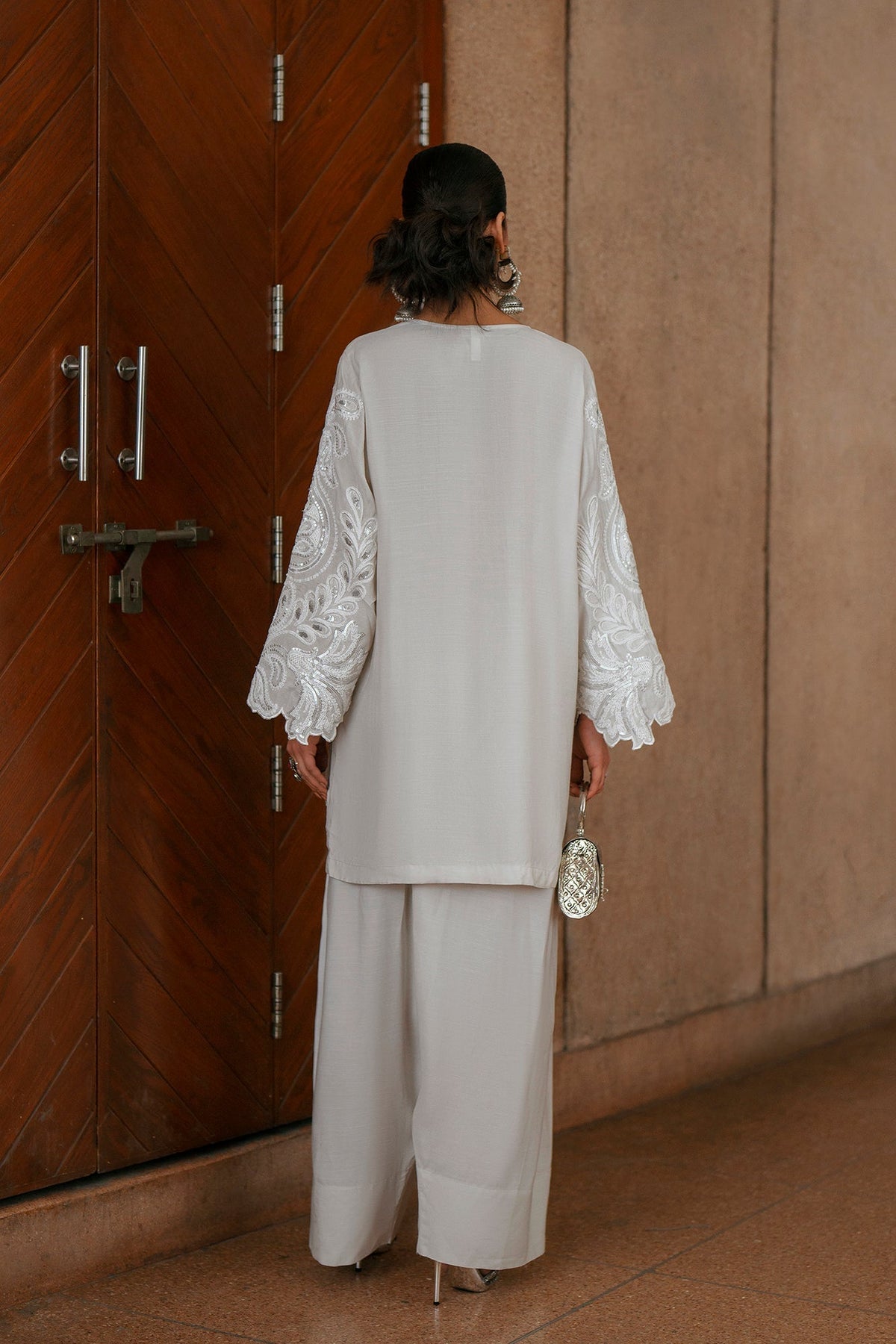 Ethnc | Luxe Boutique | Embroidered Suit (E1004/104/002)-Brand:Ethnc-Type:Boutique-Off White - House of Maryam- Buy in UK, USA