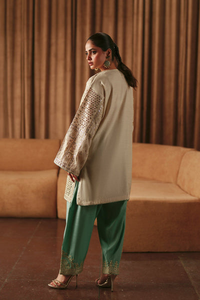 Ethnc | Luxe Boutique | Embroidered Suit (E1013/104/002)-Brand:Ethnc-Type:Boutique-Off White - House of Maryam- Buy in UK, USA