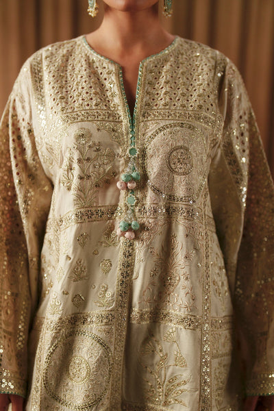 Ethnc | Luxe Boutique | Embroidered Suit (E1013/104/002)-Brand:Ethnc-Type:Boutique-Off White - House of Maryam- Buy in UK, USA