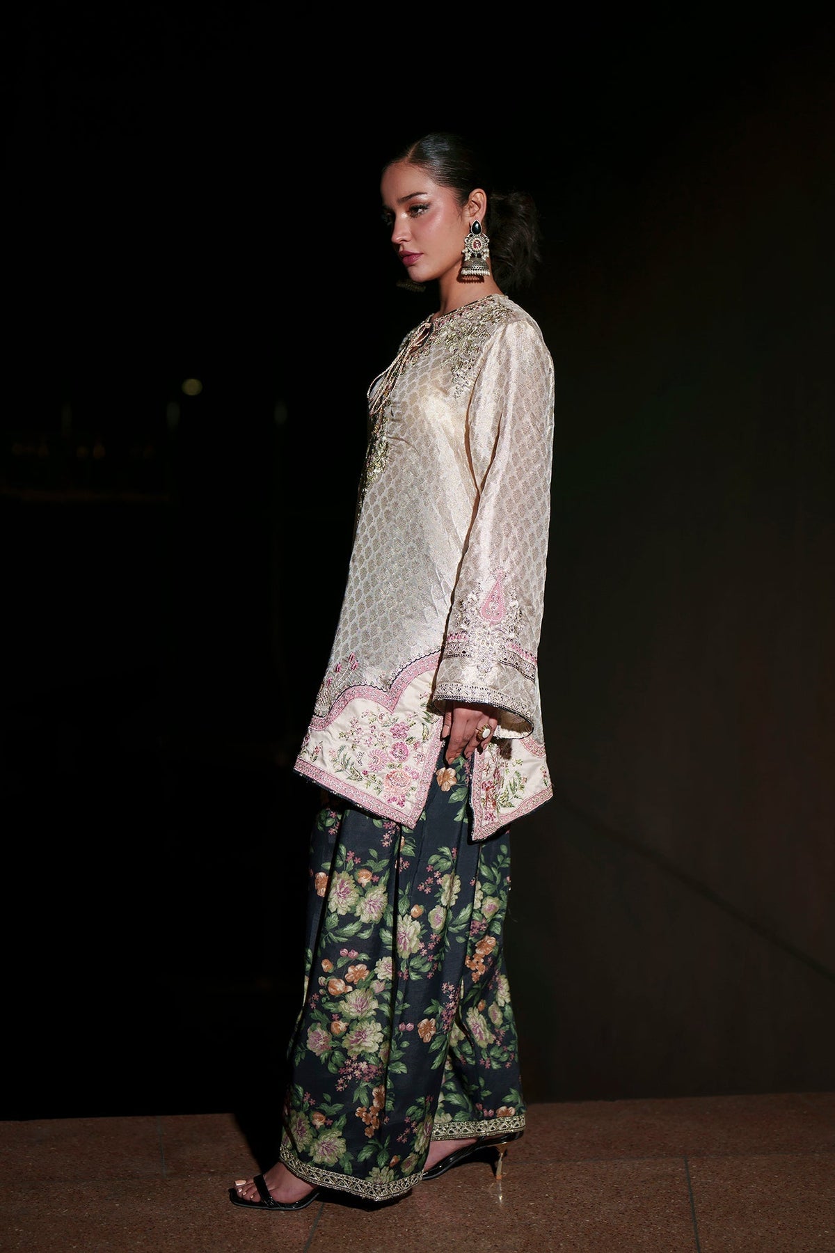 Ethnc | Luxe Boutique | Embroidered Suit (E1014/104/002)-Brand:Ethnc-Type:Boutique-Off White - House of Maryam- Buy in UK, USA