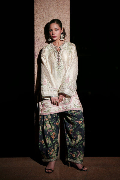 Ethnc | Luxe Boutique | Embroidered Suit (E1014/104/002)-Brand:Ethnc-Type:Boutique-Off White - House of Maryam- Buy in UK, USA