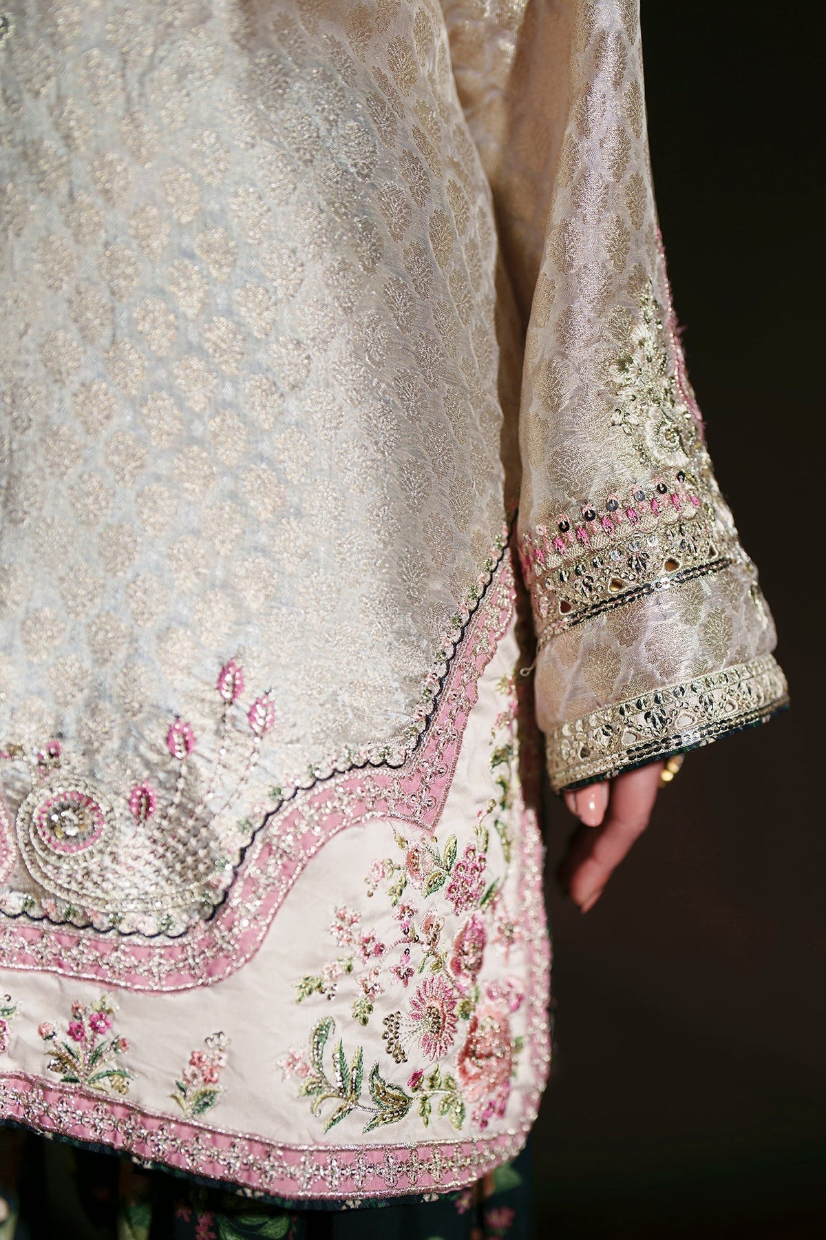 Ethnc | Luxe Boutique | Embroidered Suit (E1014/104/002)-Brand:Ethnc-Type:Boutique-Off White - House of Maryam- Buy in UK, USA