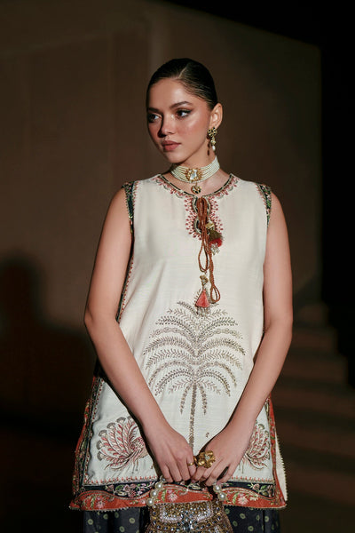 Ethnc | Luxe Boutique | Embroidered Suit (E1028/104/002)-Brand:Ethnc-Type:Boutique-Off White - House of Maryam- Buy in UK, USA