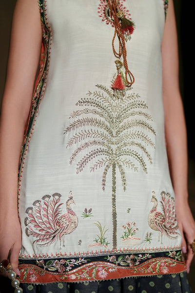 Ethnc | Luxe Boutique | Embroidered Suit (E1028/104/002)-Brand:Ethnc-Type:Boutique-Off White - House of Maryam- Buy in UK, USA